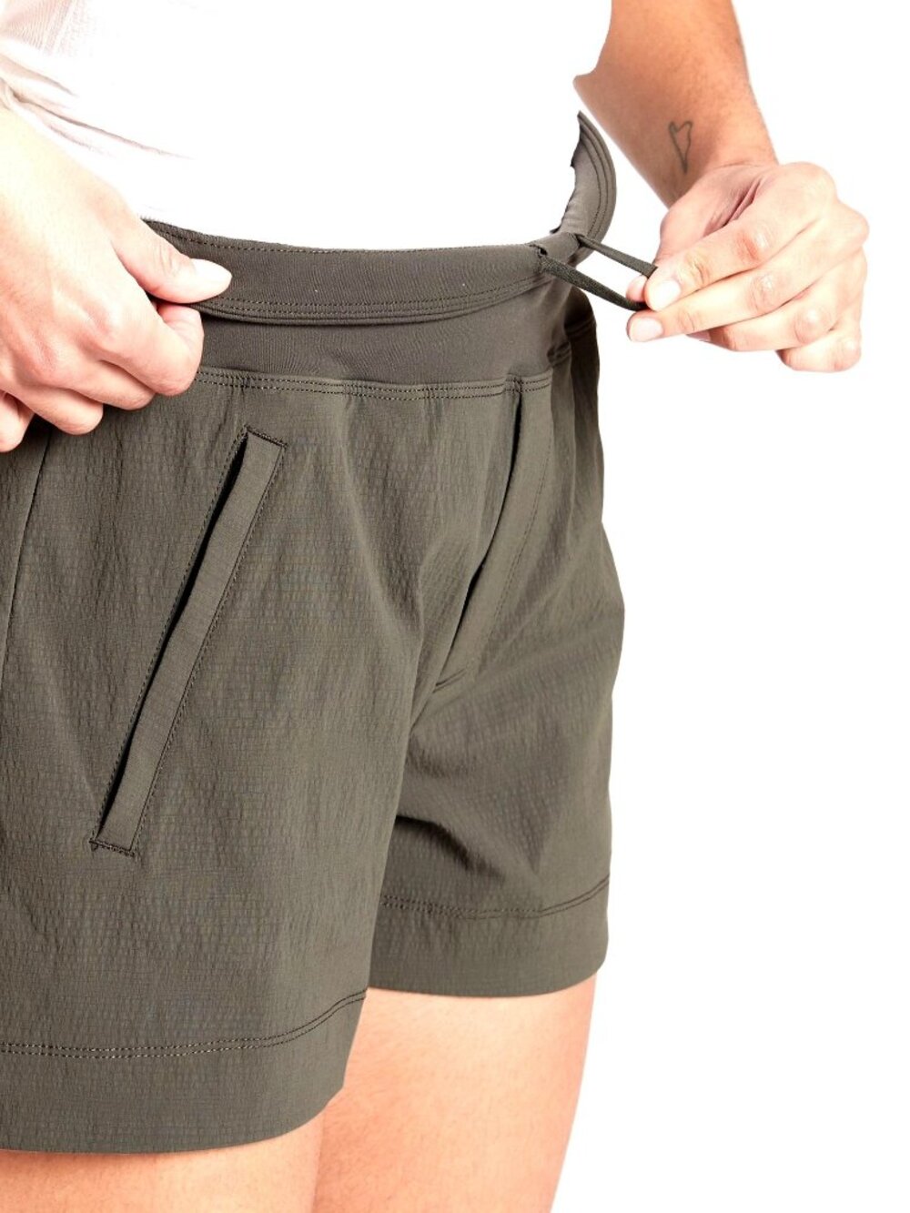 Trekkie North Hiking Shorts Womens Size 12 Olive Green Ripstop Fabric 4-Pockets - Picture 3 of 16
